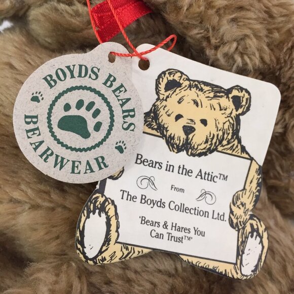 Boyds Bears BRABURN #5670 Flatties Lovey Brown Donkey Bear In The Attic 1996 NWT - Picture 4 of 7